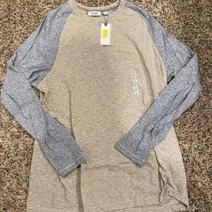 NWT Row M Casual Tan Long Sleeved T- Shirt - Size Large